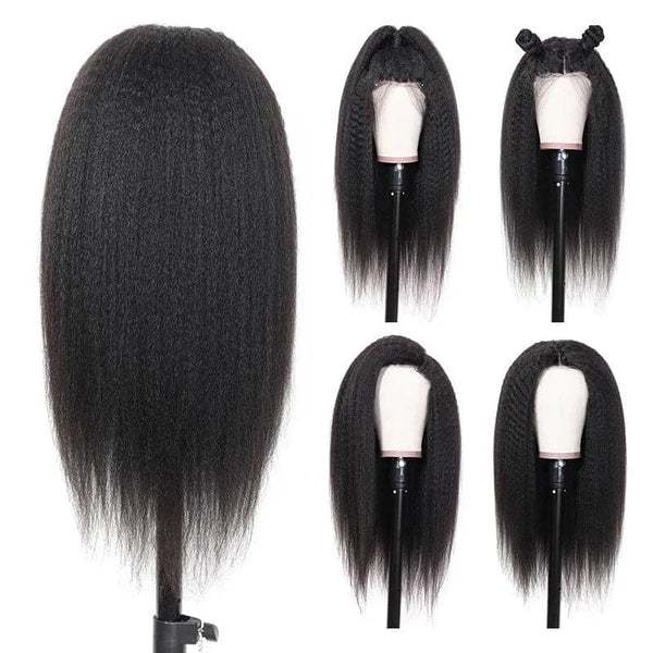 Alipop Kinky Straight 13x4 Lace Front Wig Human Hair Pre Plucked With Baby Hair