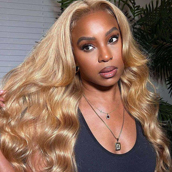body wave 13x4 lace front honey blonde wig