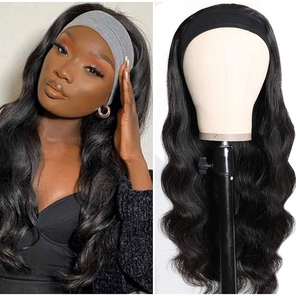 Headband Wigs Body Wave Glueless Human Hair Wigs For Black Women
