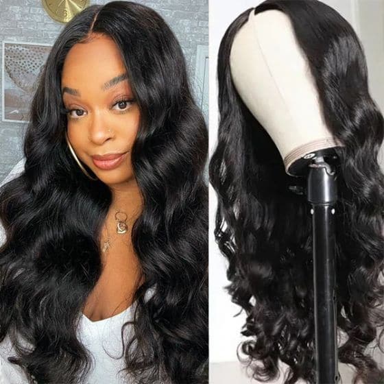 Body Wave V Part Wigs Glueless Human Hair Wigs No Leave Out Thin Part Wigs