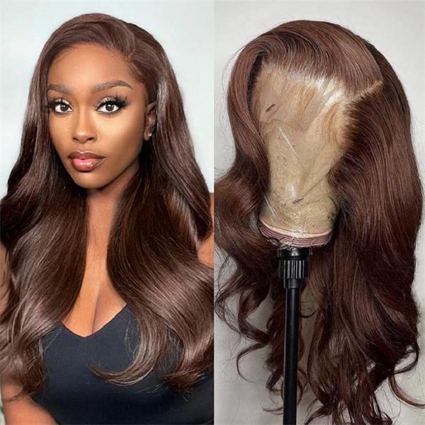 Alipop Body Wave Wig Human Hair Dark Brown Wig Lace Front Wig Colored Wigs And Lace Closure Wigs