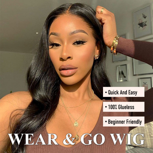 Body Wave Glueless Undetectable 5x5 Lace Closure Wig Pre-Plucked With Baby Hair