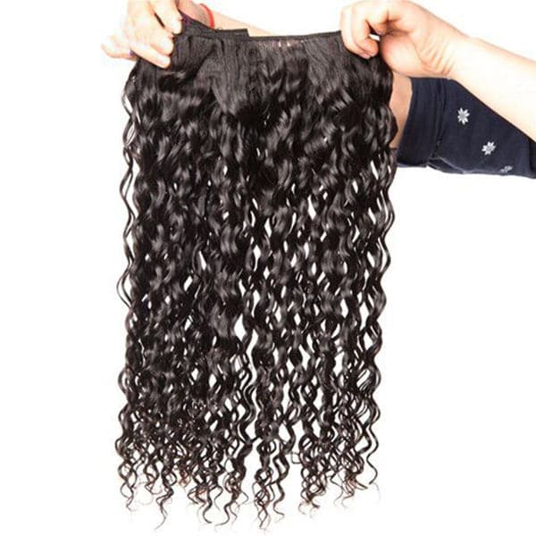 Alipop Hair Deep Wave Bundles with Closure 100% Unprocessed Virgin Human Hair Deep Wave 4 Bundles with Lace Closure