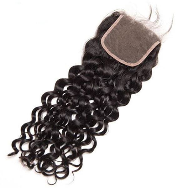 Alipop Hair Deep Wave Bundles with Closure 100% Unprocessed Virgin Human Hair Deep Wave 4 Bundles with Lace Closure