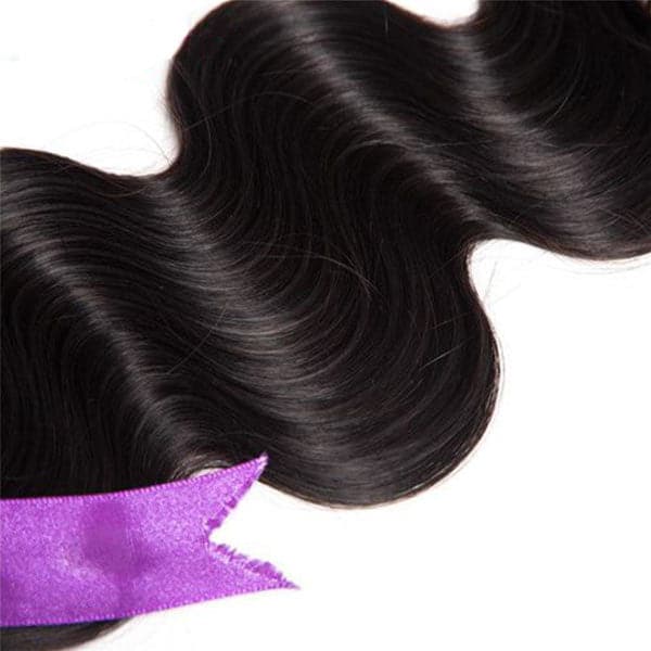 Alipop Hair Body Wave 3 Bundles with Lace Frontal 100% Human Hair Body Wave Bundles Natural Color