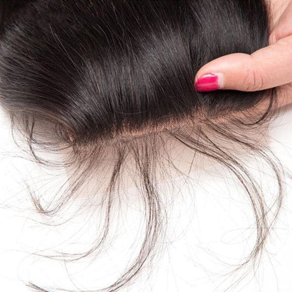 Alipop Hair Straight Bundles With Closure Human Hair 3 Bundles With Closure 4*4 Lace Closure