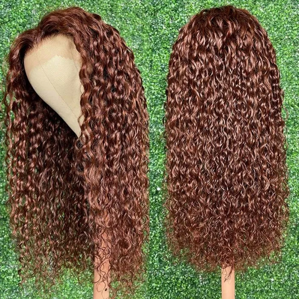 Alipop 33 Red Brown Auburn Water Wave Wig